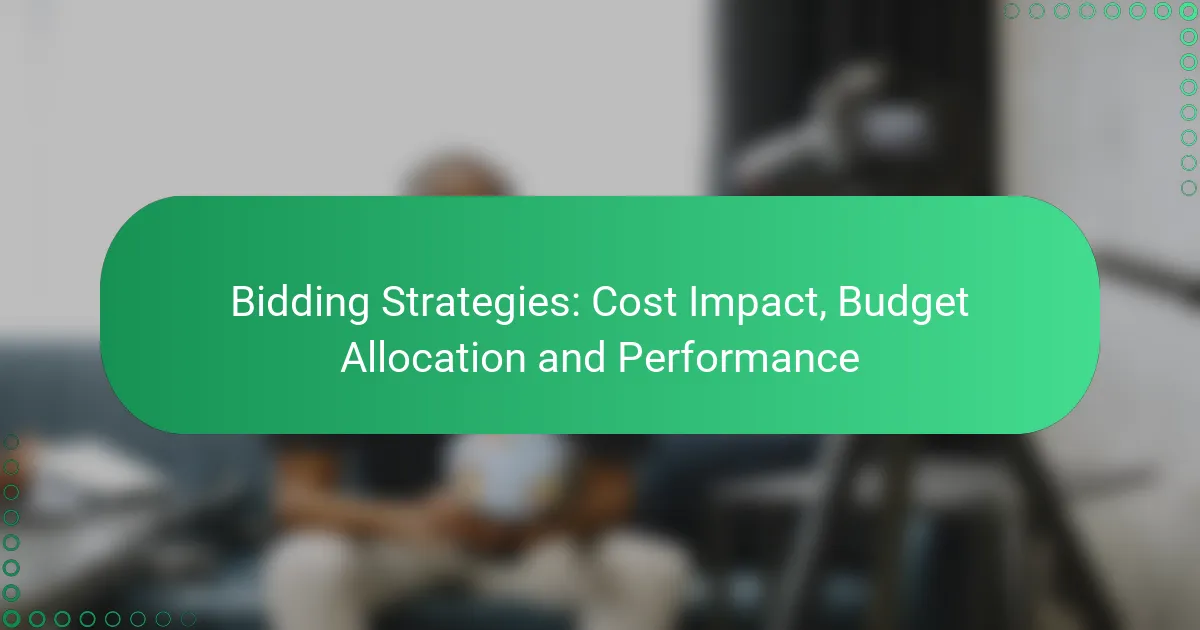 Tarjousstrategiat: kustannusvaikutus, budjetin jakaminen ja suorituskyky