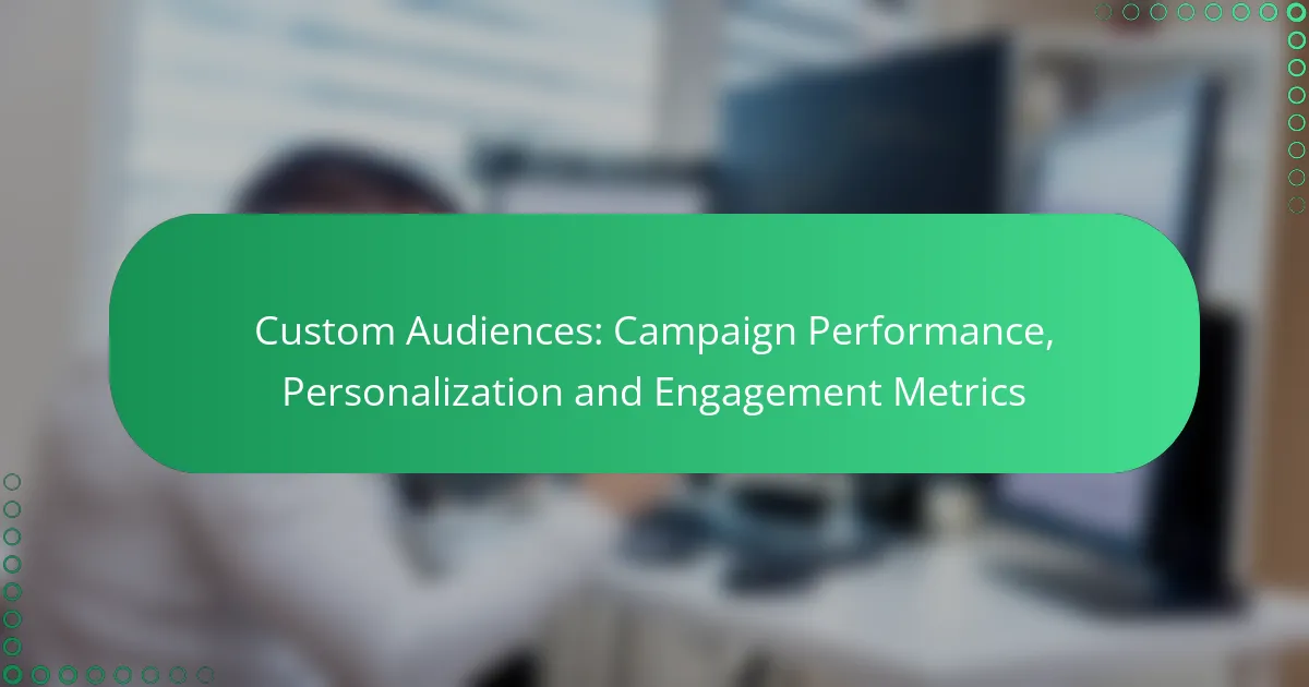 Mukautetut yleisöt: Kampanjan suorituskyky, personointi ja sitoutumisen mittarit