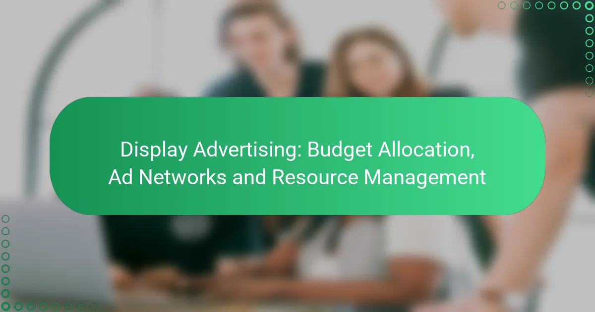 Display-mainonta: Budjettijako, Mainosverkostot ja Resurssienhallinta
