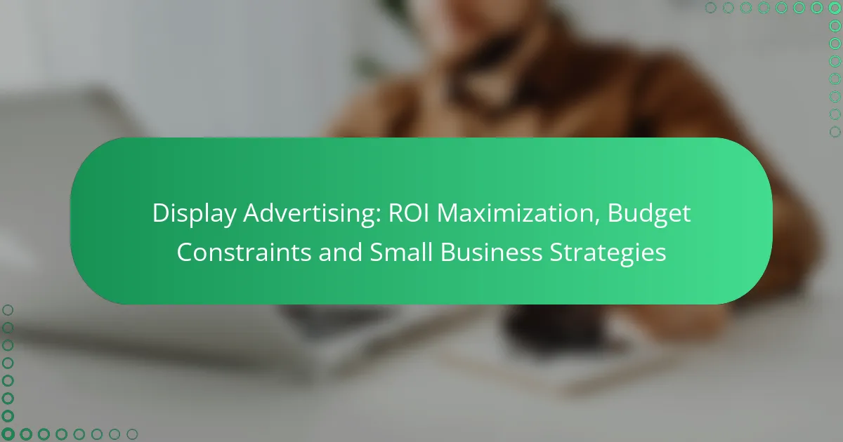 Display-mainonta: ROI:n maksimointi, budjettirajoitukset ja pienyritysstrategiat
