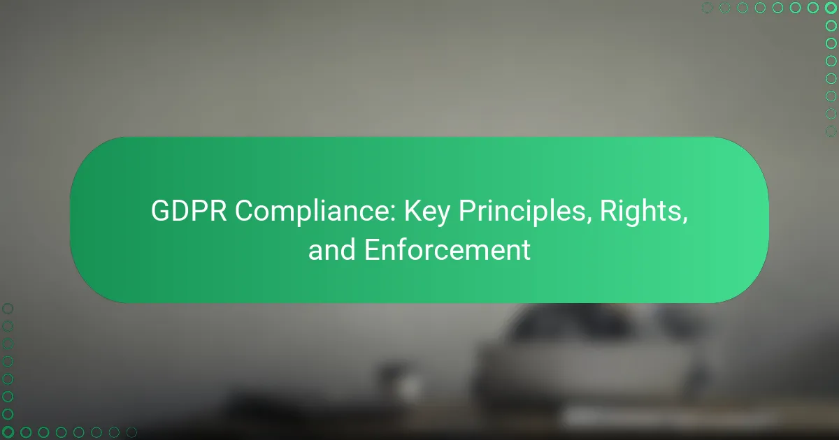 GDPR-vaatimustenmukaisuus: Keskeiset periaatteet, oikeudet ja täytäntöönpano