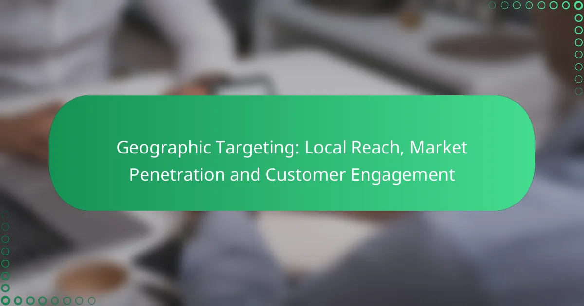Maantieteellinen kohdistaminen: Paikallinen kattavuus, markkinoiden läpäisy ja asiakasvuorovaikutus