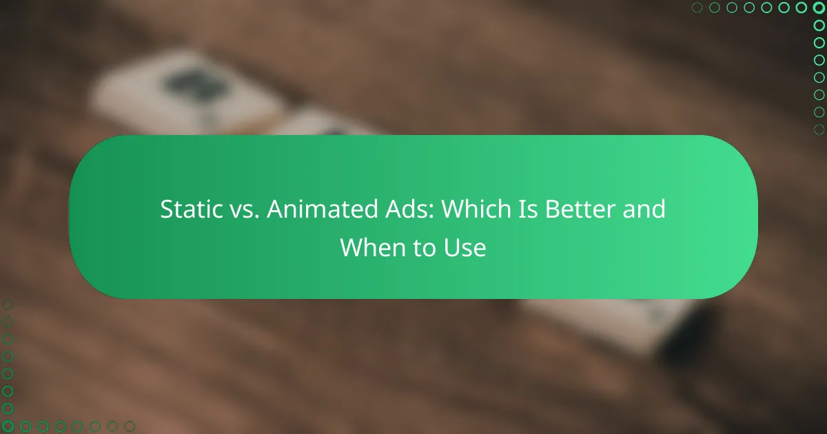 Staattiset vs. Animoidut Mainokset: Kumpi On Parempi ja Milloin Käyttää