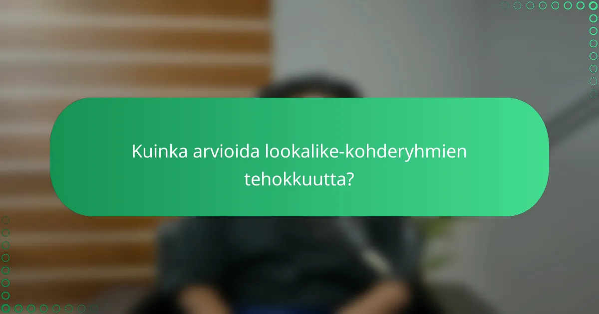 Kuinka arvioida lookalike-kohderyhmien tehokkuutta?