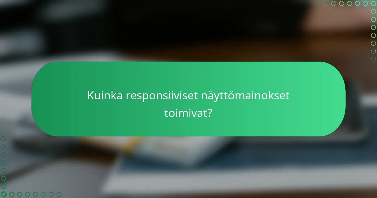 Kuinka responsiiviset näyttömainokset toimivat?